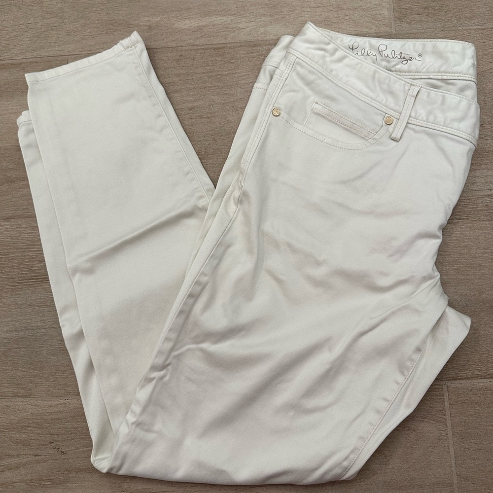 Lilly Pulitzer White Straight Leg Jeans